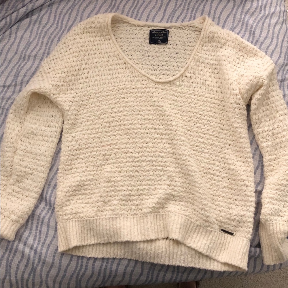 Abercrombie White Knit Sweater